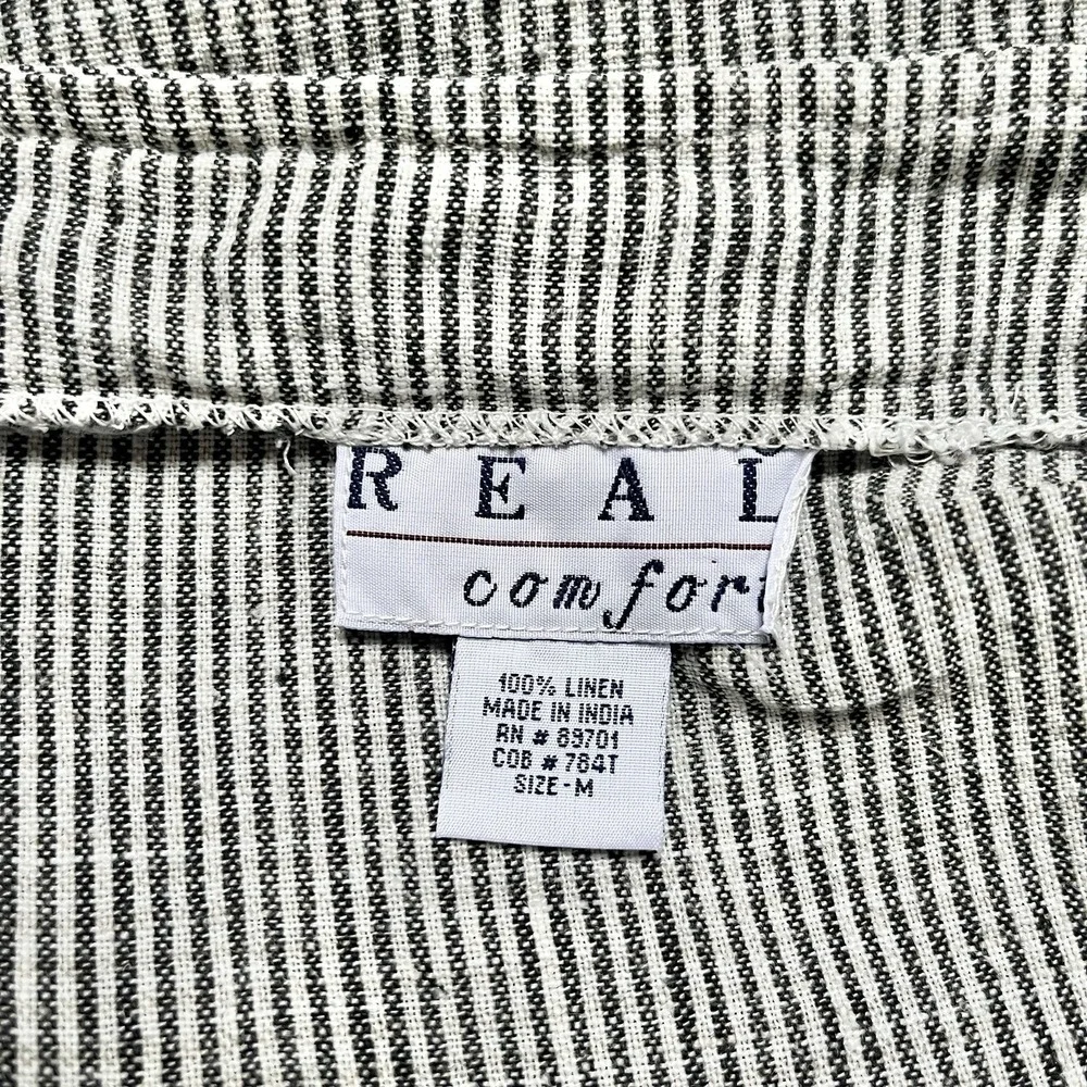 Vintage striped linen dress with pockets! - Picture 3 of 12